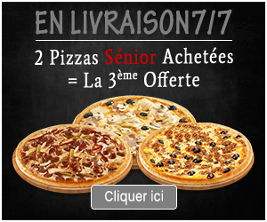 2 PIZZAS SENIOR ACHETEES = LA 3EME OFFERTE