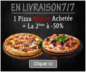 1 PIZZA SENIOR ACHETEE = LA 2EME A -50 %
